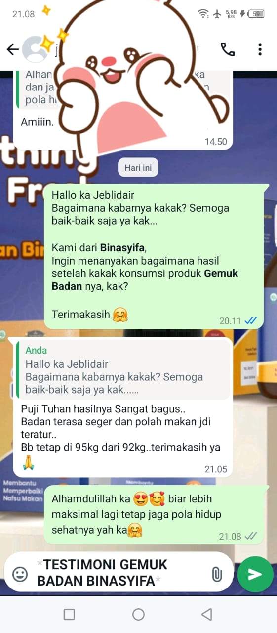GEMUK BADAN - Penggemuk Badan Alami