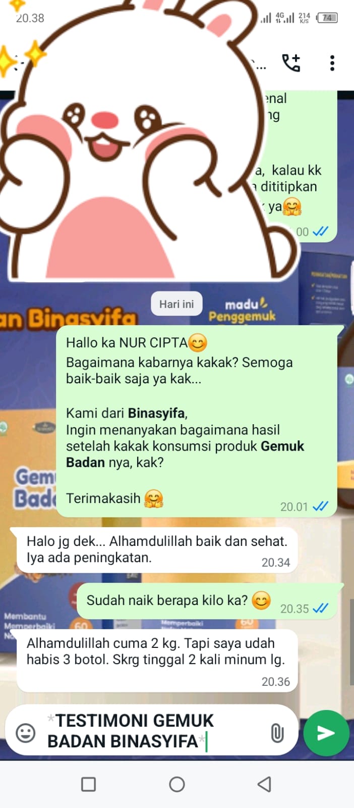 GEMUK BADAN - Penggemuk Badan Alami