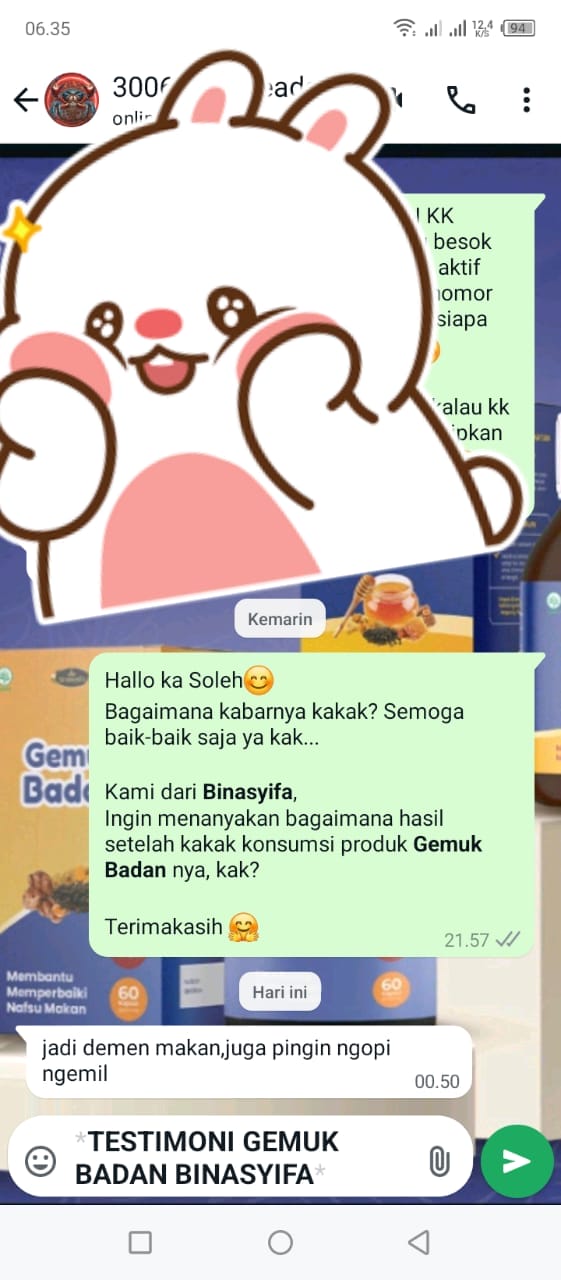 GEMUK BADAN - Penggemuk Badan Alami