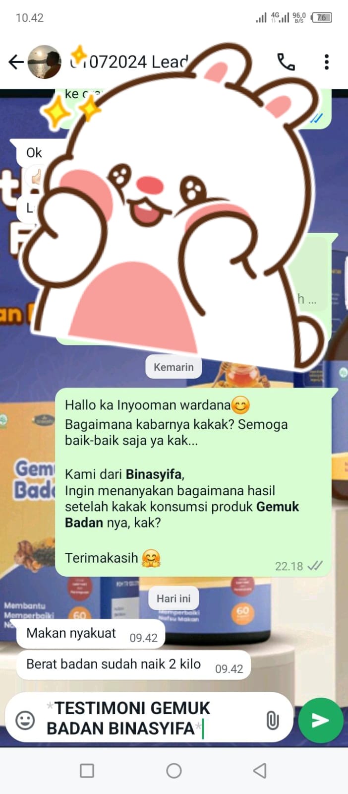 GEMUK BADAN - Penggemuk Badan Alami