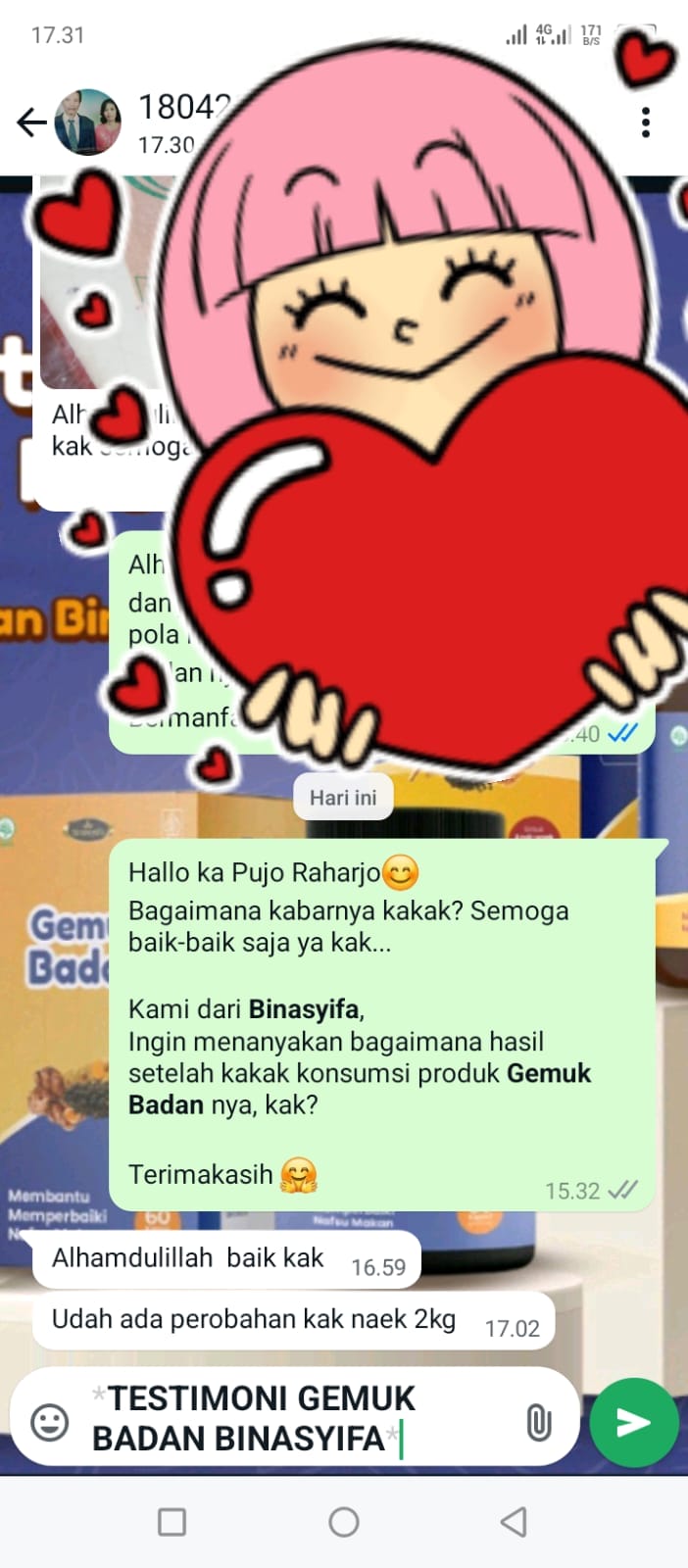 GEMUK BADAN - Penggemuk Badan Alami