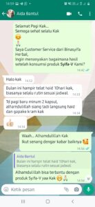 Testimoni Syifa-V - Aida Bantul SYIFA-V - Herbal Pelancar Haid Ampuh